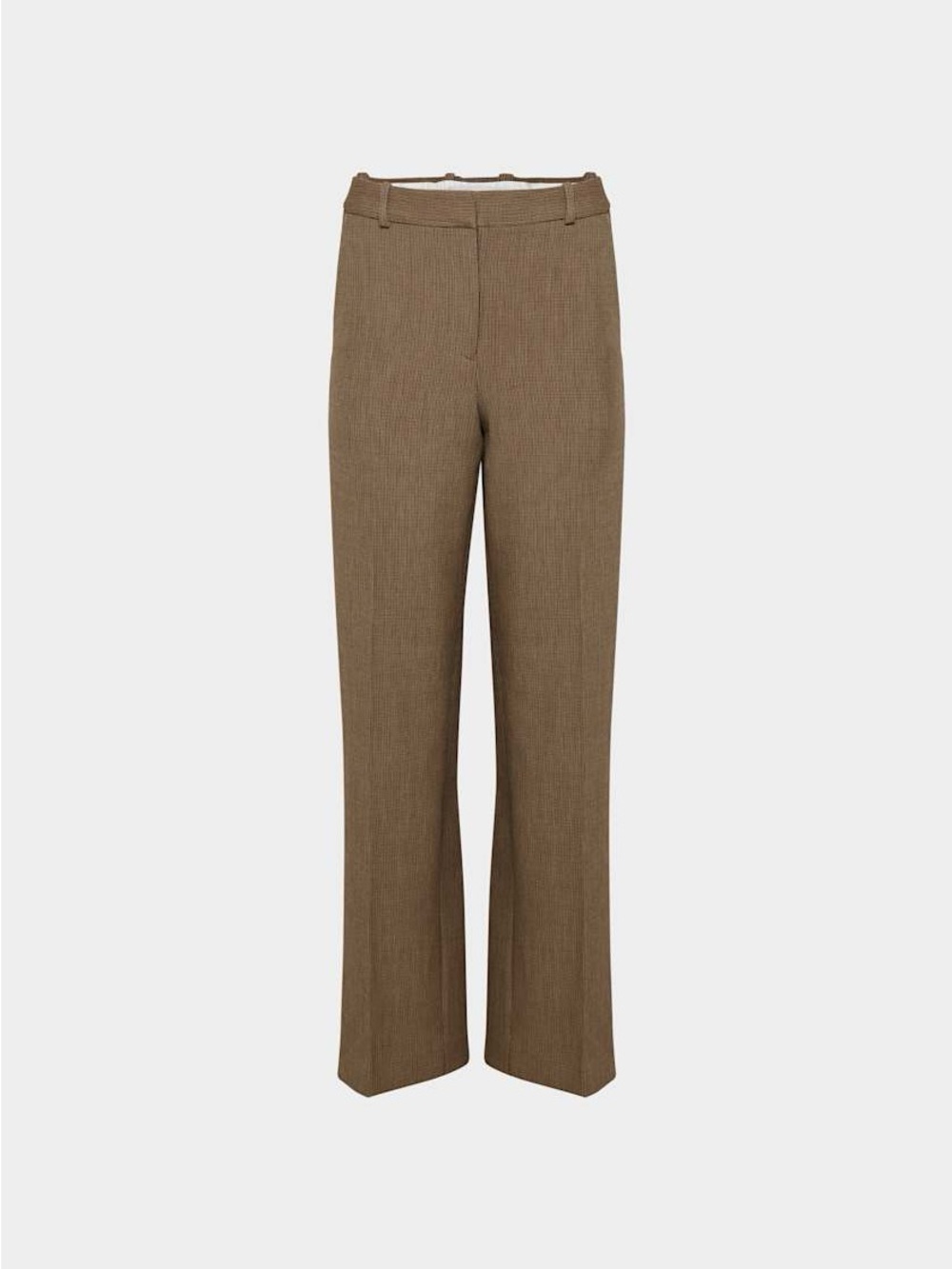 Aritzia Maison D’Amelie Wide-Leg Trousers in Taupe Brown
